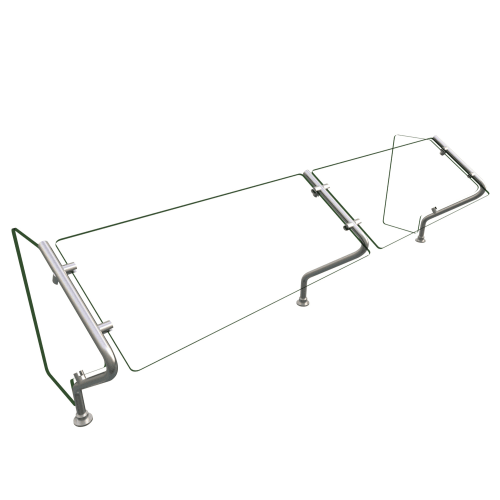 Hatco ES67-72 Self Service Mounted Food Shield - 72" x 20" x 22 9/16", Glass/Stainless Steel