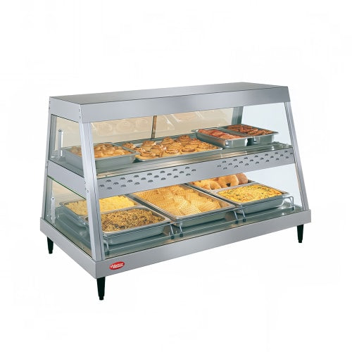 Hatco GRHD-3PD 45 1/2" Full Service Countertop Heated Display Case  - (2) Shelves, 120v