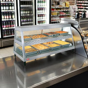 Hatco GRHD-4PD 58 1/2" Full Service Countertop Heated Display Case  - (2) Shelves, 120v
