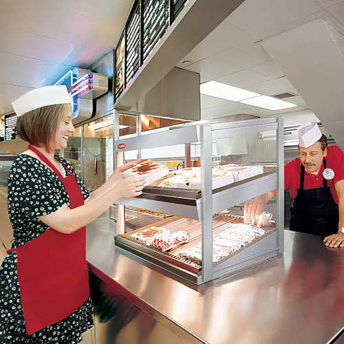 Hatco GRSDS-30D 30" Self Service Countertop Heated Display Shelf - (2) Shelves, 120v