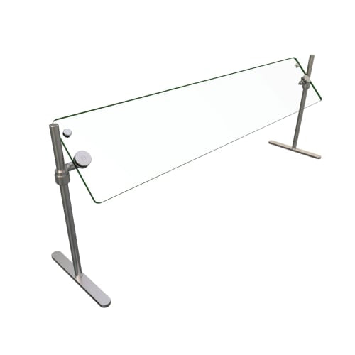 Hatco ORBIT720-60 60" Portable Food Shield - Free-Standing, Glass/Stainless Steel