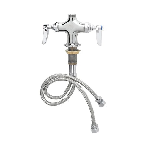 T&S B-0200-LN Double Pantry Base w/ 4" Centers, Deck Mount