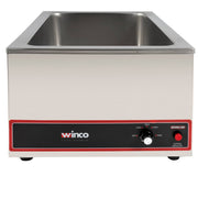 Winco FW-S500 Countertop Food Warmer - Wet w/ (1) Full Size Pan Wells, 120v