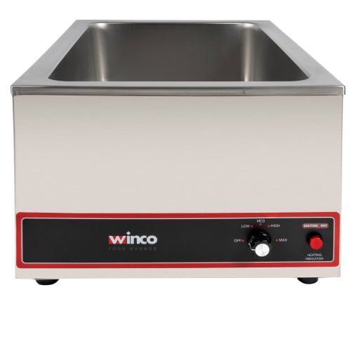 Winco FW-S500 Countertop Food Warmer - Wet w/ (1) Full Size Pan Wells, 120v