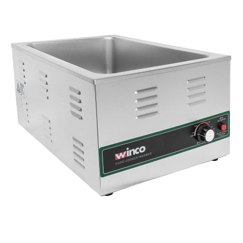 Winco FW-S600 Countertop Food Warmer - Wet w/ (1) Full Size Pan Wells, 120v