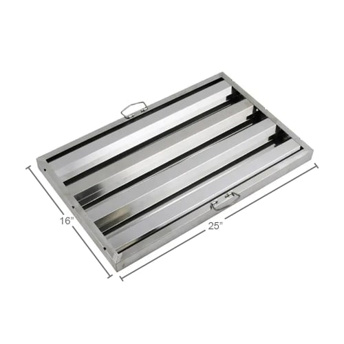 Winco HFS1625 Hood Baffle Filter - 16"W x 25"L, Stainless