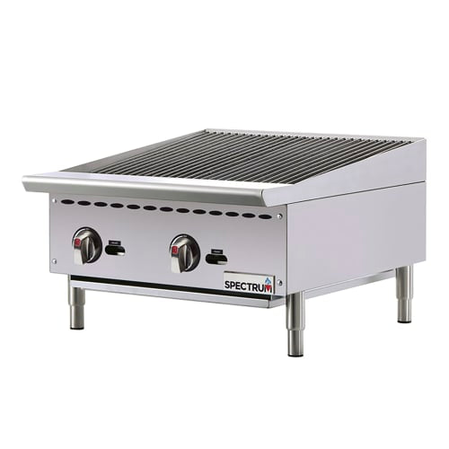 Winco NGCB-24R 24" Gas Charbroiler w/ Cast Iron Grates, Natural Gas, Convertible