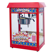 Winco POP-8R Showtime Popcorn Machine w/ 8 oz Kettle - Red, 120v