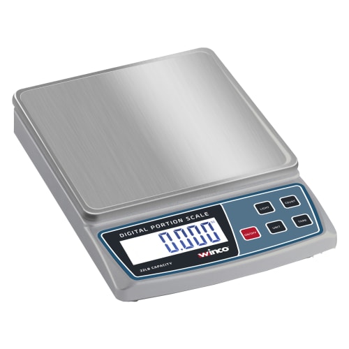 Winco SCAL-D22 22 lb Digital Portion Control Scale - 6" Square Platform, Stainless Steel