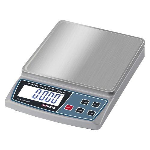 Winco SCAL-D22 22 lb Digital Portion Control Scale - 6" Square Platform, Stainless Steel