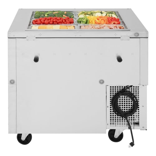 Turbo Air JBT-36-N 27 1/2" J Series Cold Food Bar - (6) Pan Capacity, Floor Model, Stainless Steel
