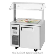 Turbo Air JBT-36-N 27 1/2" J Series Cold Food Bar - (6) Pan Capacity, Floor Model, Stainless Steel