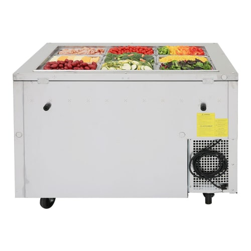 Turbo Air JBT-48-N 40 1/8" J Series Cold Food Bar - (9) Pan Capacity, Floor Model, Stainless Steel