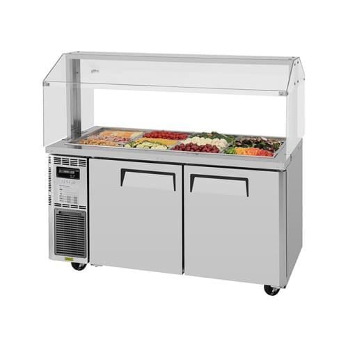 Turbo Air JBT-60-N 53 1/8" J Series Cold Food Bar - (12) Pan Capacity, Floor Model, Stainless Steel