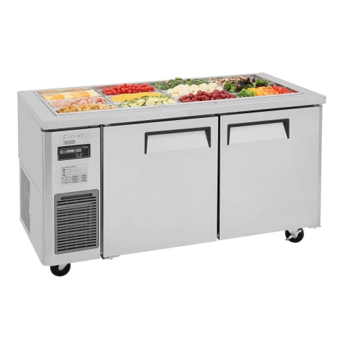 Turbo Air JBT-60-N 53 1/8" J Series Cold Food Bar - (12) Pan Capacity, Floor Model, Stainless Steel