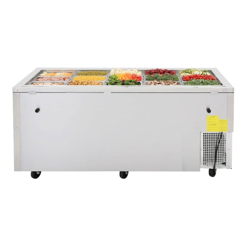 Turbo Air JBT-72-N 66 1/8" J Series Cold Food Bar - (15) Pan Capacity, Floor Model, Stainless Steel