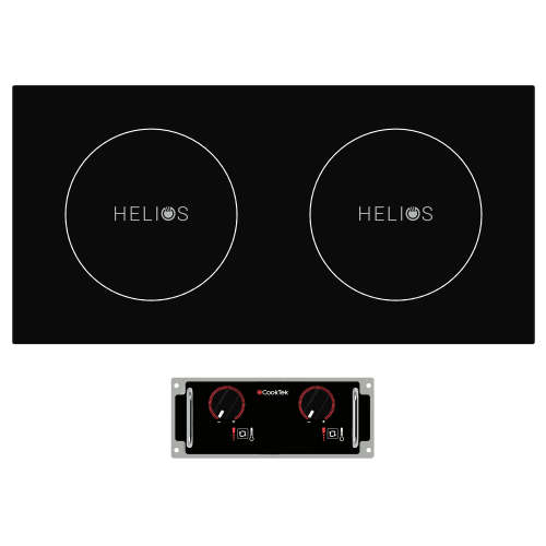 CookTek HRD-9500-SS35-1 Helios Countertop Commercial Induction Cooktop w/ 2 Burners, 200-240v