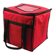 San Jamar FC1212-RD Food Delivery Bag - 12" x 12" x 12", Nylon, Red