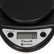 San Jamar SCDG11BK Escali 11 lb Round Digital Scale - 8 1/2" x 6", Charcoal