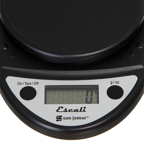 San Jamar SCDG11BK Escali 11 lb Round Digital Scale - 8 1/2" x 6", Charcoal