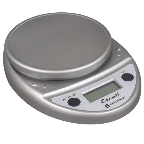 San Jamar SCDG11M Escali 11 lb Round Digital Scale - 8 1/2" x 6", Metallic