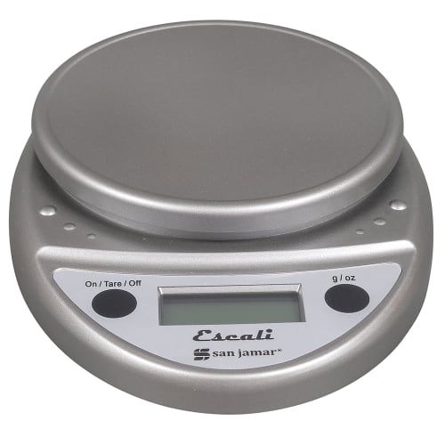 San Jamar SCDG11M Escali 11 lb Round Digital Scale - 8 1/2" x 6", Metallic