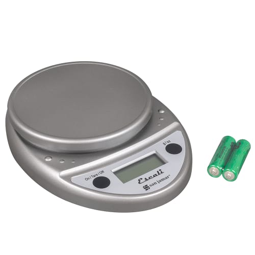 San Jamar SCDG11M Escali 11 lb Round Digital Scale - 8 1/2" x 6", Metallic