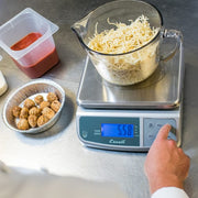 San Jamar SCDGM33 Escali 33 lb Digital Scale w/ Removable Platform - 10 1/4" x 11 3/4", Stainless Steel