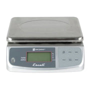San Jamar SCDGM66 Escali 66 lb Square Digital Scale w/ Removable Platform - 10 1/4" x 12", Stainless Steel