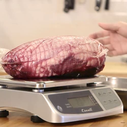 San Jamar SCDGM66 Escali 66 lb Square Digital Scale w/ Removable Platform - 10 1/4" x 12", Stainless Steel