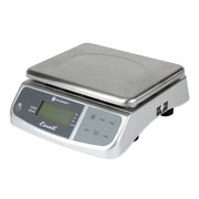 San Jamar SCDGM66 Escali 66 lb Square Digital Scale w/ Removable Platform - 10 1/4" x 12", Stainless Steel