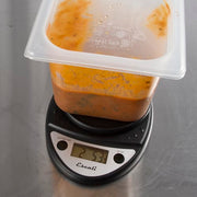 San Jamar SCDGP11BK Escali 11 lb Round Digital Scale w/ Removable Platform - 6" x 8 1/2", Charcoal Black