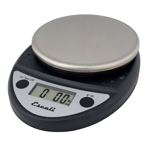 San Jamar SCDGP11BK Escali 11 lb Round Digital Scale w/ Removable Platform - 6" x 8 1/2", Charcoal Black