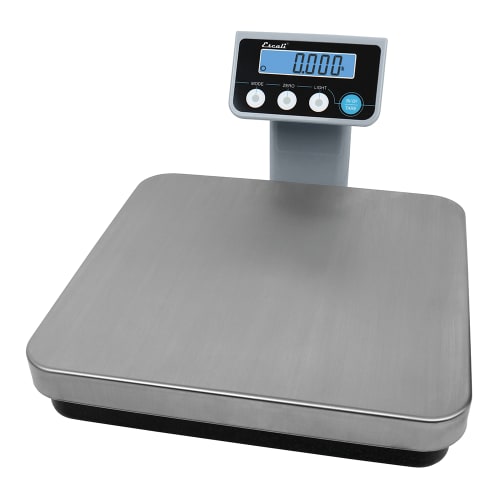 San Jamar SCDGPC13 Escali 13 lb Large Digital Portion Control Scale w/ Removable Platform - 12" x 12", Stainless Steel