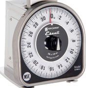 San Jamar SCMDL2 Escali 2 lb Mechanical Dial Scale - 4 5/8" x 6", Stainless Steel