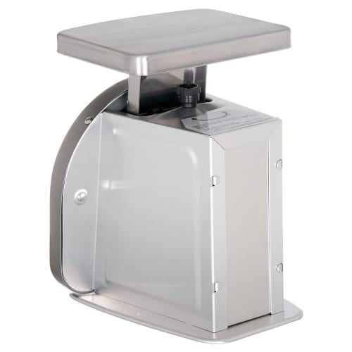 San Jamar SCMDL2 Escali 2 lb Mechanical Dial Scale - 4 5/8" x 6", Stainless Steel