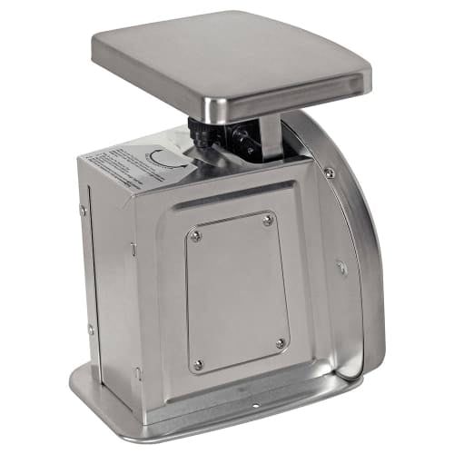 San Jamar SCMDL2 Escali 2 lb Mechanical Dial Scale - 4 5/8" x 6", Stainless Steel