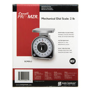 San Jamar SCMDL2 Escali 2 lb Mechanical Dial Scale - 4 5/8" x 6", Stainless Steel