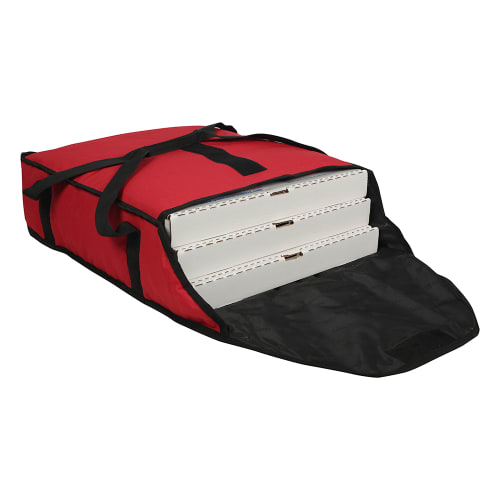 San Jamar PB20-6 Pizza Delivery Bag - 20" x 18" x 6", Nylon, Red