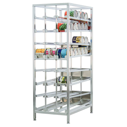 New Age 78 1/4"H Stationary Can Rack w/ (156) #10 Capacity, Adjustable Feet (99381)