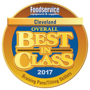 Cleveland SGL40T1 40 gal. Tilt Skillet - Open Leg Base, Peened Interior, Strainer, Natural Gas