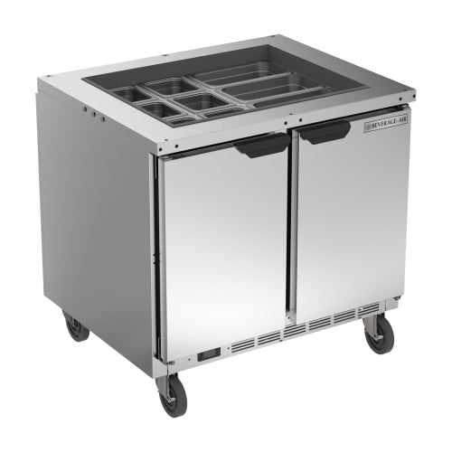 Beverage-Air SPE36HC-S 27" Cold Food Bar - (6) Pan Capacity, Floor Model, Stainless Steel
