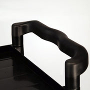 Lakeside 2500 3 Shelf Utility Cart w/ Push Handles, 300 lb Capacity, Black