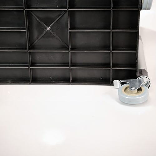 Lakeside 2500 3 Shelf Utility Cart w/ Push Handles, 300 lb Capacity, Black