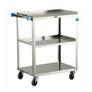 Lakeside 411 3 Level Stainless Utility Cart w/ 500 lb Capacity, Raised Ledges