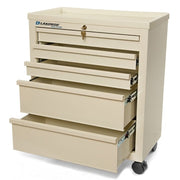 Lakeside BV05 Super Saver Bedside Cart w/ (5) Drawers - Metal, Beige