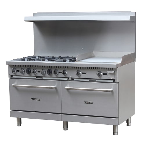 Black Diamond BDGR-6024G 60" 6 Burner Gas Range w/ Griddle, Natural Gas