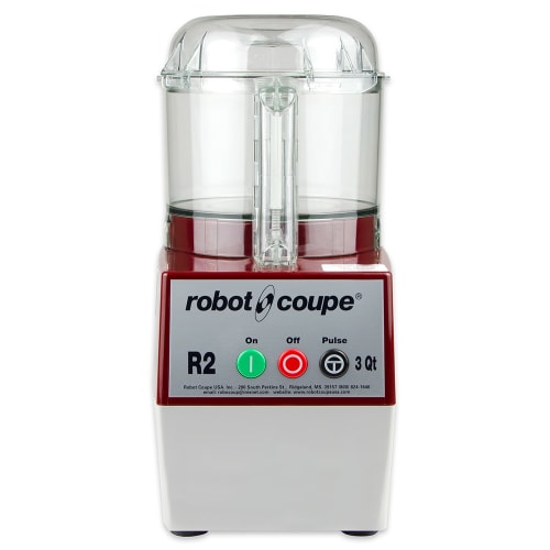 Robot Coupe R2BCLR Cutter Mixer w/ 3 qt Clear Bowl, Smooth Edge S-Blade & 1 Speed