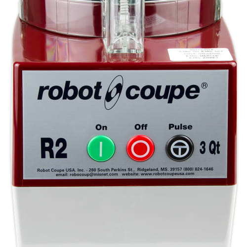 Robot Coupe R2BCLR Cutter Mixer w/ 3 qt Clear Bowl, Smooth Edge S-Blade & 1 Speed