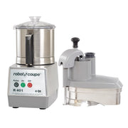 Robot Coupe R401 1 Speed Continuous Feed Food Processor w/ 4 1/2 qt Bowl, 120v